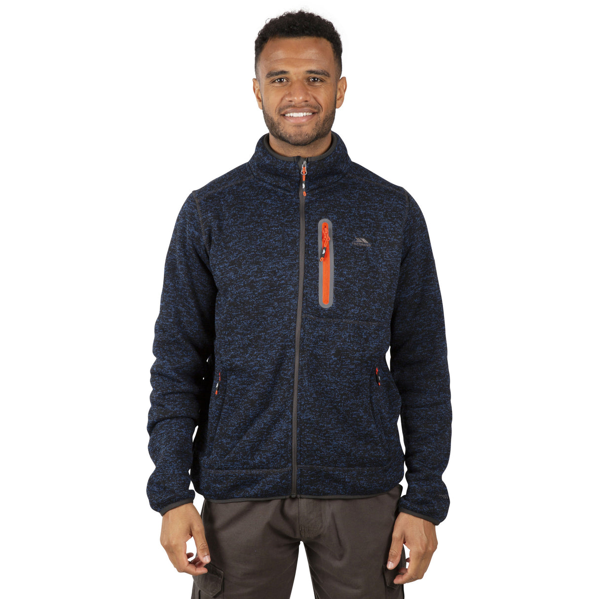 Trespass Mens Bingham Fleece Jacket Navy Marl