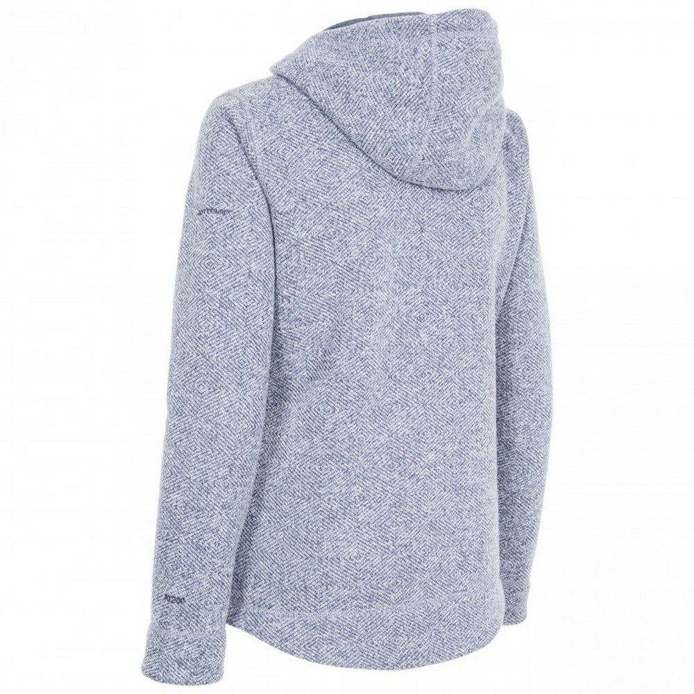 Trespass Womens Reserve Hooded Fleece Denim Blue