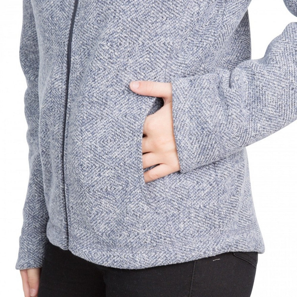 Trespass Womens Reserve Hooded Fleece Denim Blue