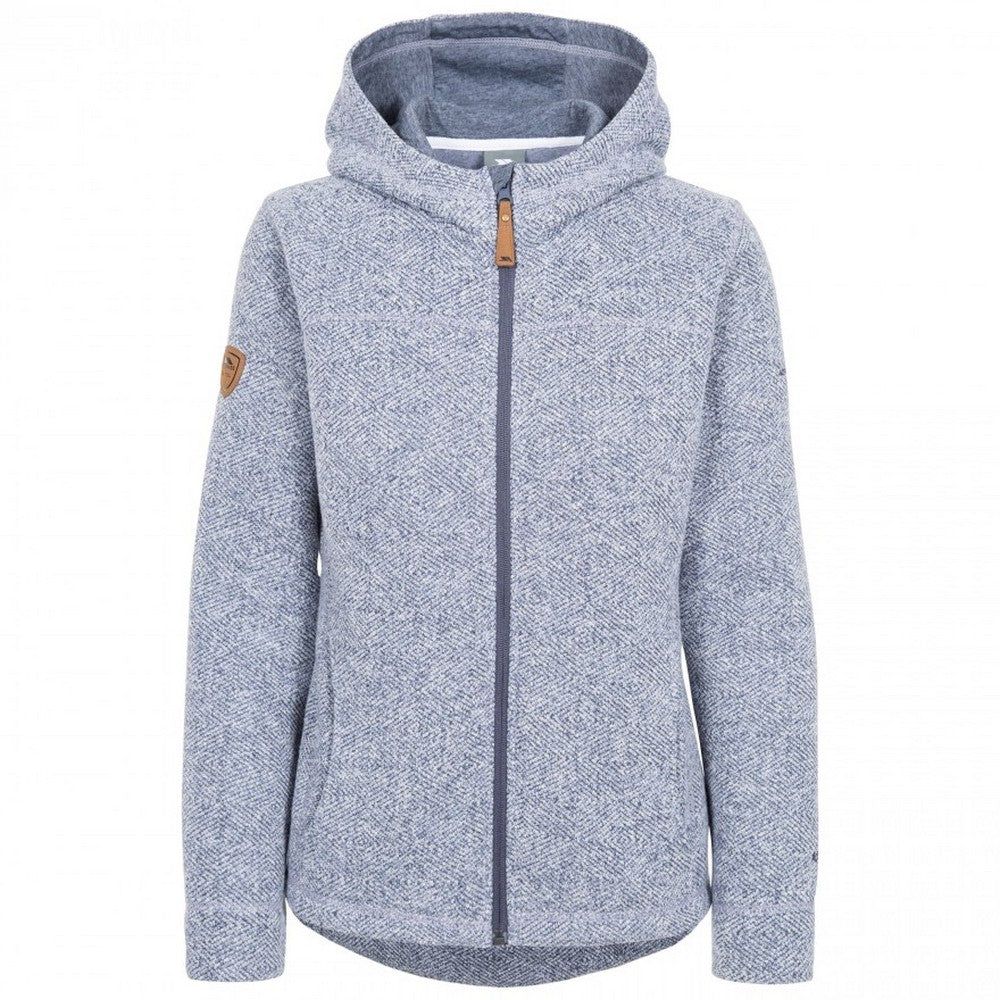 Trespass Womens Reserve Hooded Fleece Denim Blue