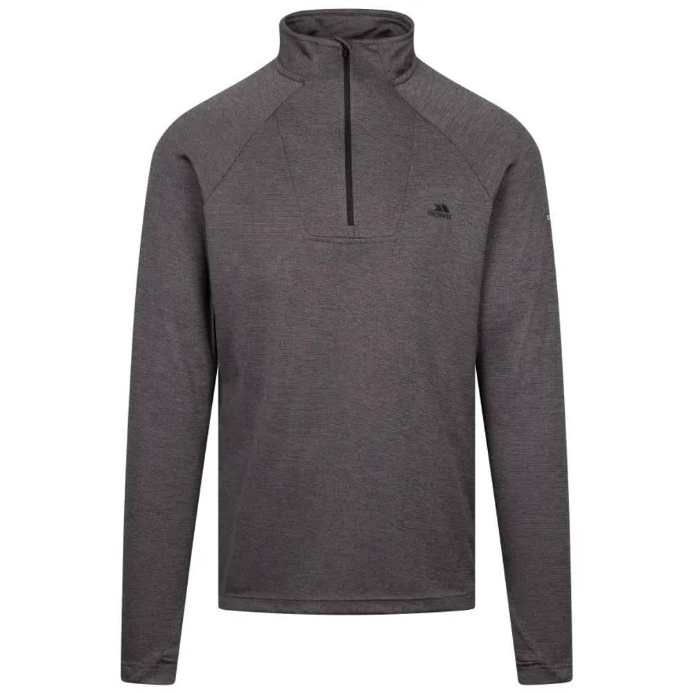 Trespass Mens Valin Long-Sleeved Top Black Marl