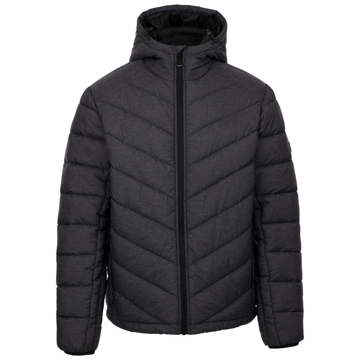Trespass Mens Didmarton Padded Jacket Dark Grey Marl