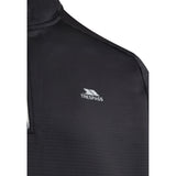 Trespass Mens Jay Quarter Zip Long-Sleeved Top Black