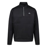 Trespass Mens Jay Quarter Zip Long-Sleeved Top Black