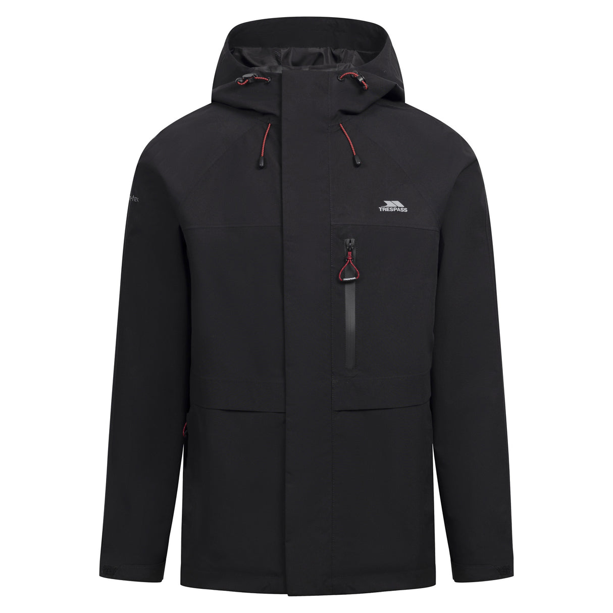 Trespass Mens Carnish Waterproof Jacket Black