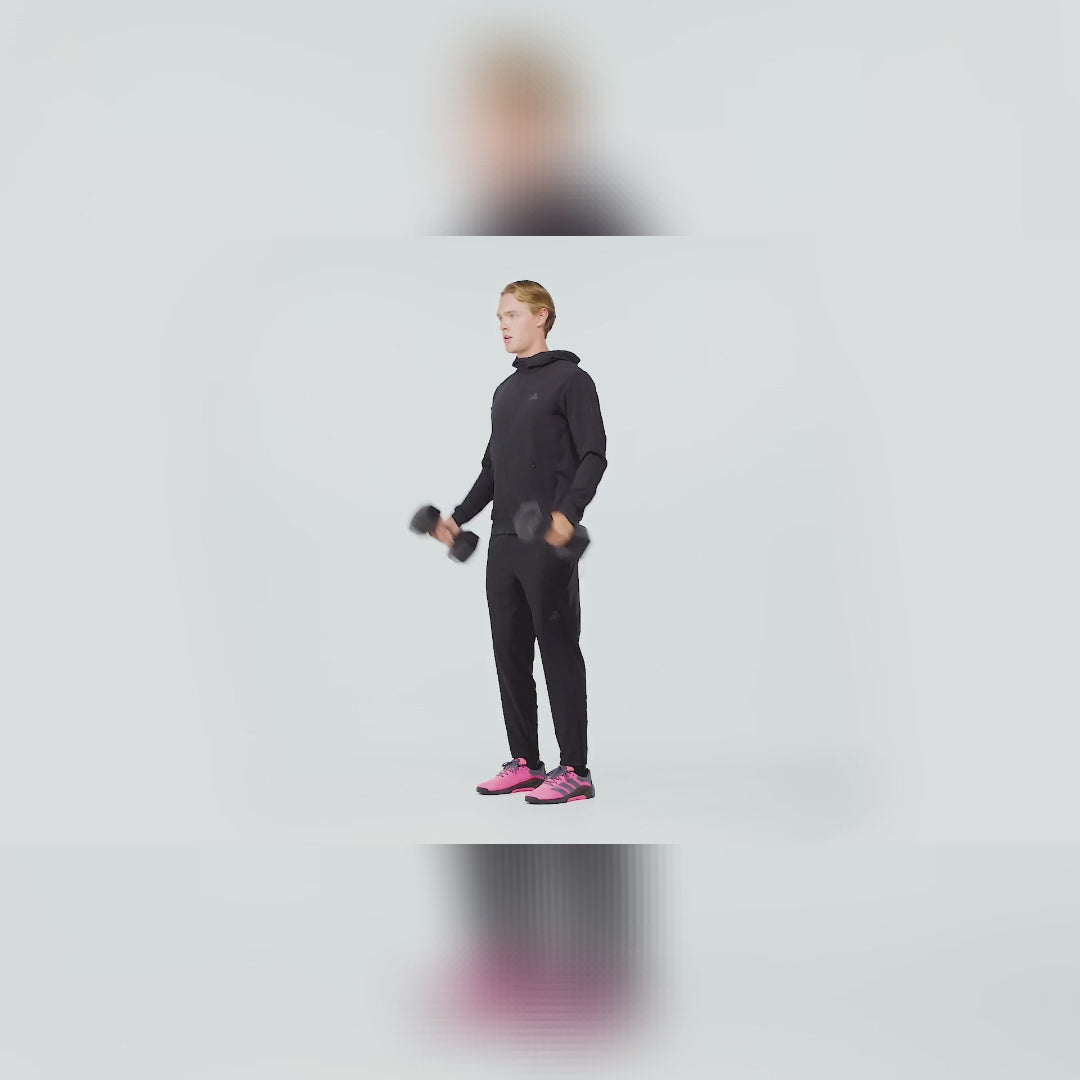 adidas D4T Workout Full-Zip Mens Hybrid Training Hoodie