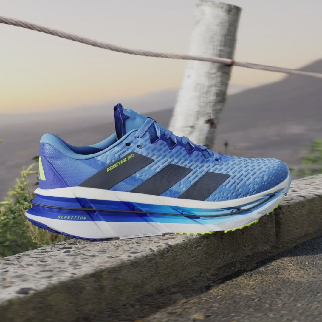 adidas Adistar BYD Mens Regular-Fit Cushioned Running Shoes