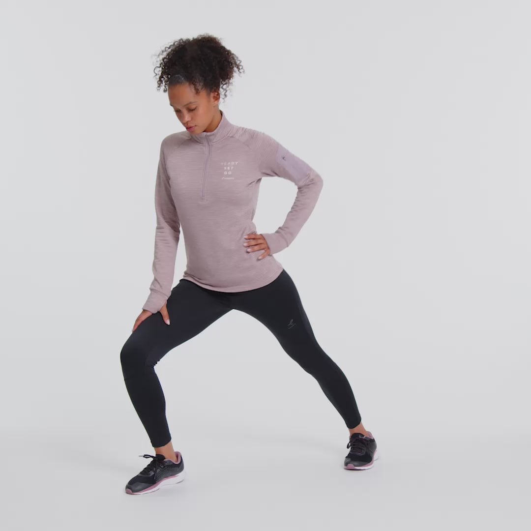 Energetics Wilona Womens Midlayer Half Zip Long Sleeve Fleece Top