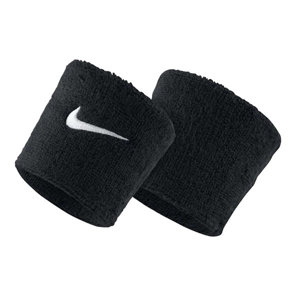 Nike Swoosh Wristband Blk/Wht