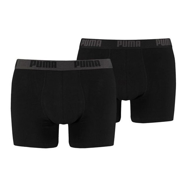 Puma Basic Boxer 2PK True Black | Boxers | Clothing | Men | Elverys ...