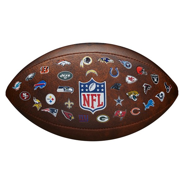 Wilson NFL 32 Team Logo Ball Brown