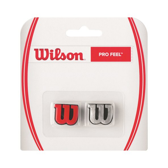 Wilson Pro Feel Dampner 2 Pack Red/Silv