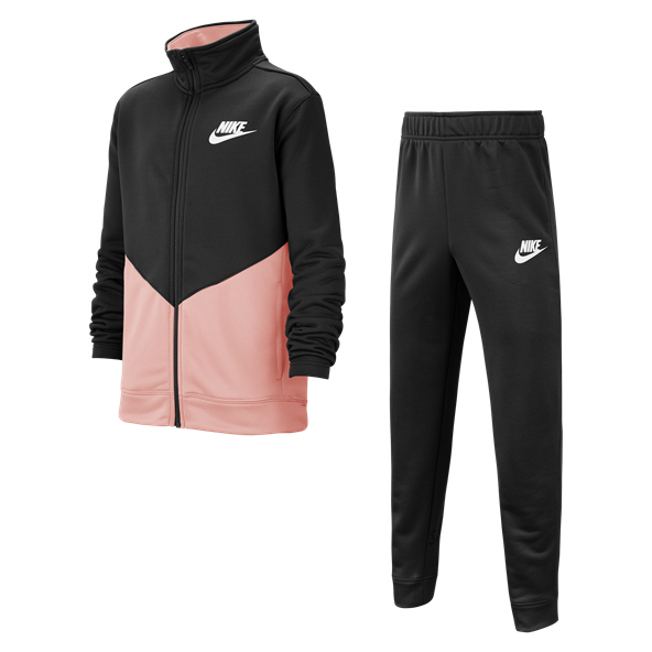 Nike Swoosh Futura Girls' Tracksuit Black/Coral