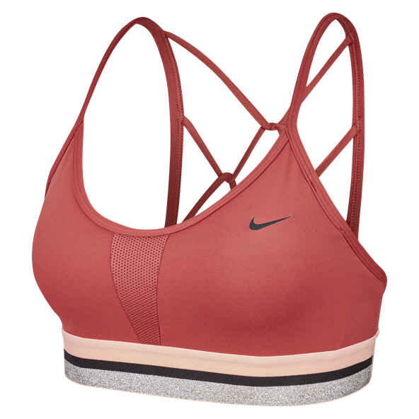 Nike Indy Icon Clash Sports Bra, Red/Coral