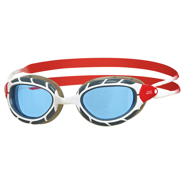 Zoggs Predat Swimming Goggles Wht/Red