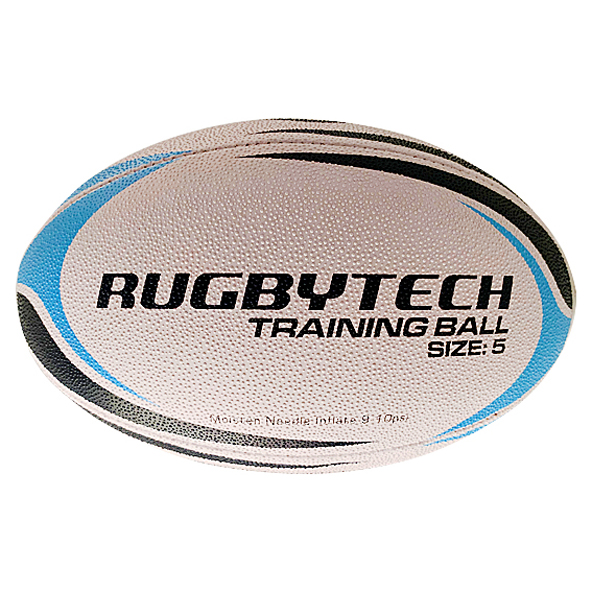 Rugbytech Snr 5 Training Ball White/Blue