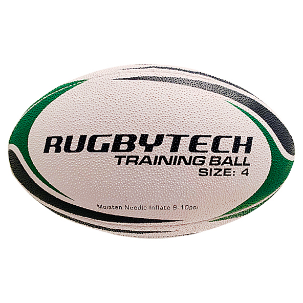 Rugbytech Snr 4 Training Ball White/Grn