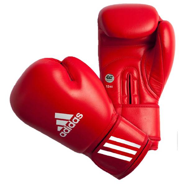 adidas AIBA Licensed Boxing Glove Red
