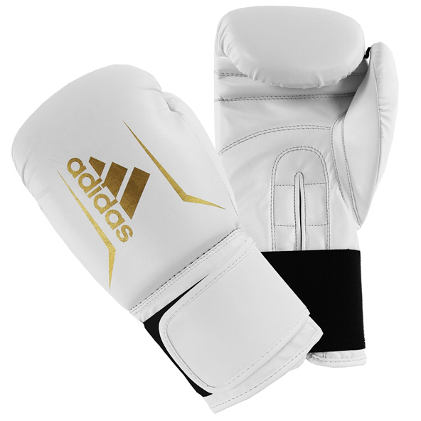 adidas Speed 50 6oz Boxing Gloves White / Gold