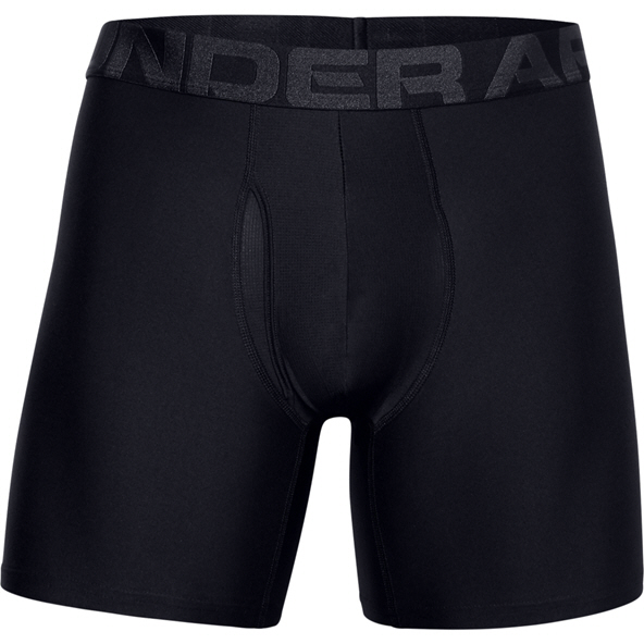 UA Tech 6in Boxers 2 Pack Black