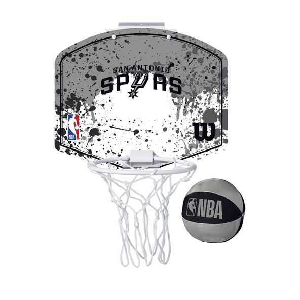 Wilson NBA Mini Hoop San Antonio Grey