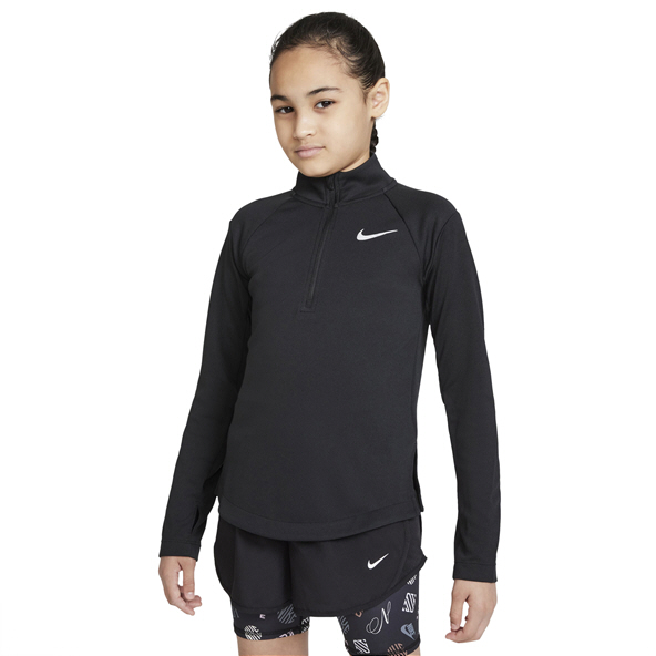Nike Girls Dri-Fit Long Sleeve Run Half-Zip Top