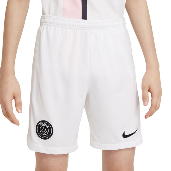 Nike PSG 21 Kids Away Shorts White