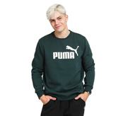 Puma Mens ESS Big Logo Crew FL Green