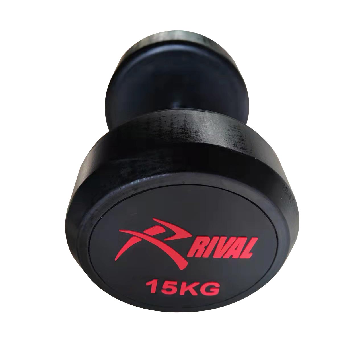 Rival Rubber Round Dumbell 15kgPair Blk