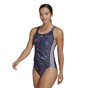 adidas Womens Souleaf Graphic 3-Stripes Swimsuit