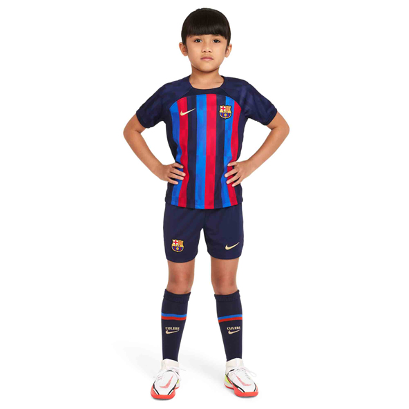 Nike Barcelona 2022/23 Kids Home Soccer Kit