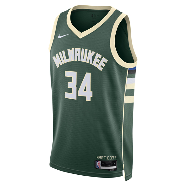 Nike Milwaukee Bucks Giannis Antetokounmpo 34 Dri-Fit Jersey 