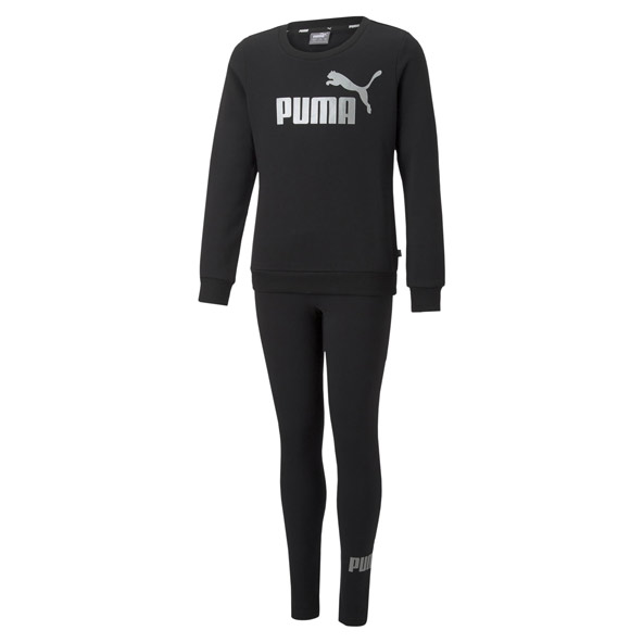 PUMA Logo Girls Crew Fleece & Leggings Set