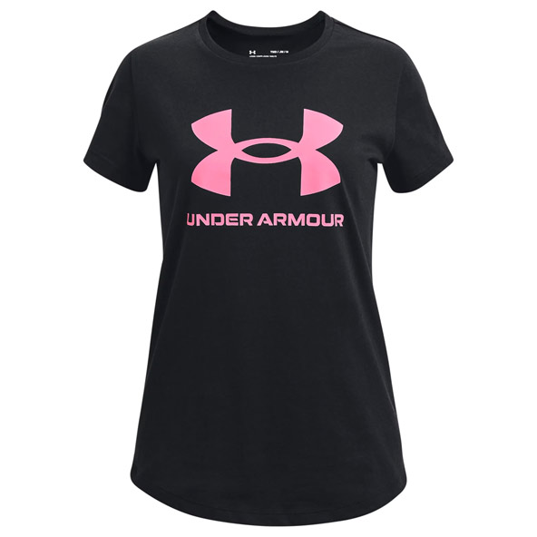 UA Girls Live Sportstyle Graphic SS Blk