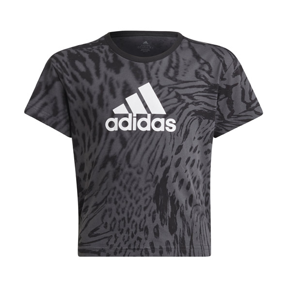 adidas Future Icons Hybrid Animal Print Girls Cotton Regular T-Shirt
