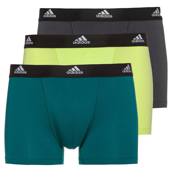adidas Cotton Stretch Mens Trunks - 3 Pack