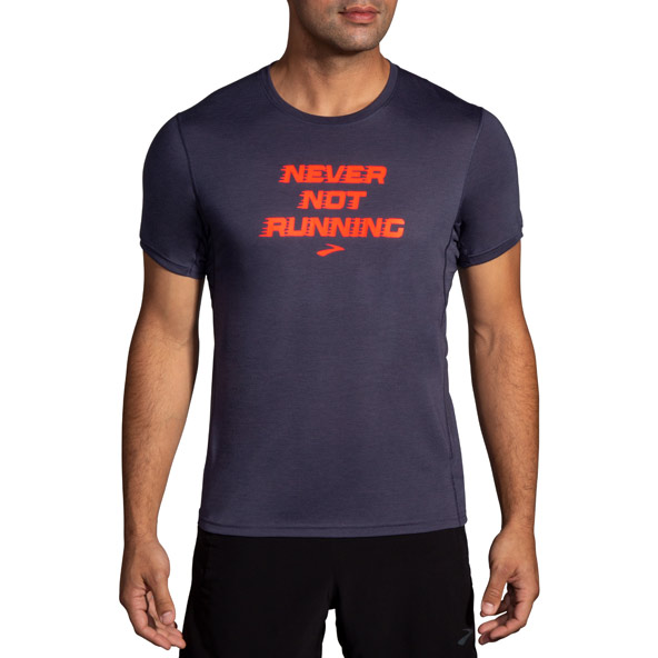 Brooks Mens Distance Graphic Running Short Sleeve T-Shirt
