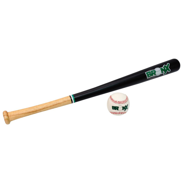 Bronx Wooden Baseball Bat And Ball Set