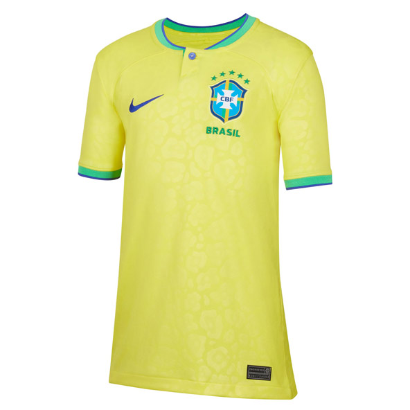 Nike Brasil 2022 Kids Stadium Home Jersey