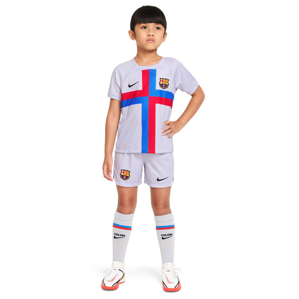 Nike FCB 22 Kids 3rd Kit Grey