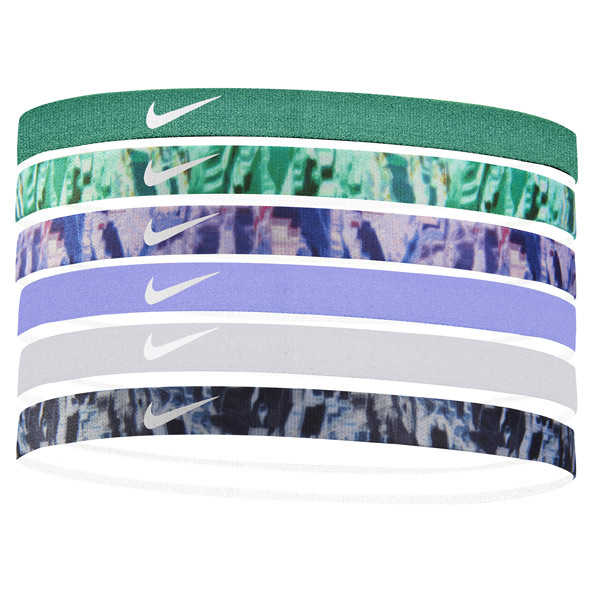 Nike Headbands 6 PK Printed Green