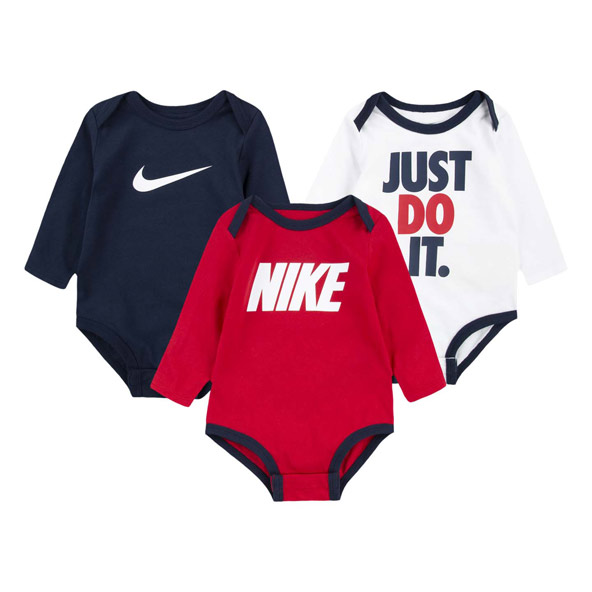 Nike Swoosh Just-Do-It Infant Bodysuit - 3pk