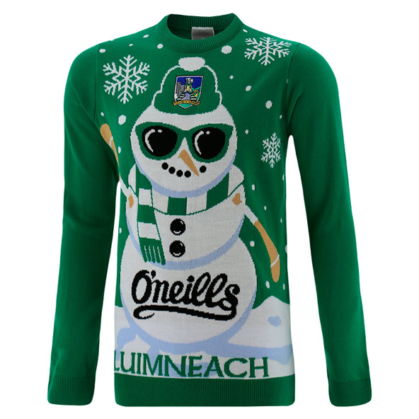 O'Neills Limerick Snowman Christmas Jumper