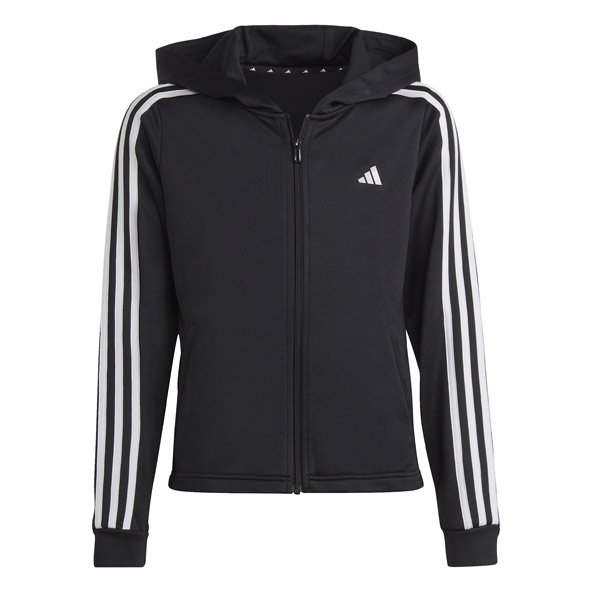 Adidas Train Essentials AEROREADY Regular-Fit 3-Stripes Girls Full-Zip Hoodie