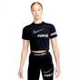 Nike Pro Dri-FIT Womens Short-Sleeve Cropped Graphic Training Top