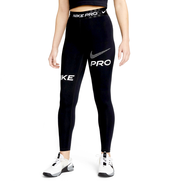 Nike Pro Dri-FIT Womens Mid-Rise Full-Length Graphic Training Leggings