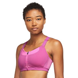 Nike Alpha Womens High-Support Padded Zip-Front Sports Bra