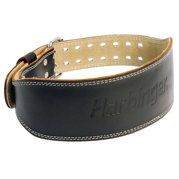 Harbinger 4" Padded Weight-Lifting Leather Belt