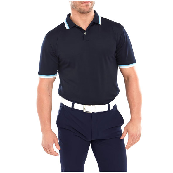 Footjoy Solid Polo With Trim Navy