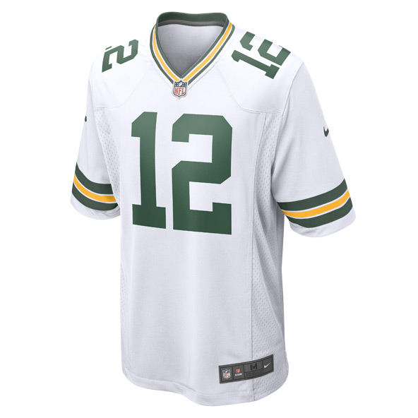 Nike Fanatics Green Bay Packers Rodger 12 Game Road Jersey 